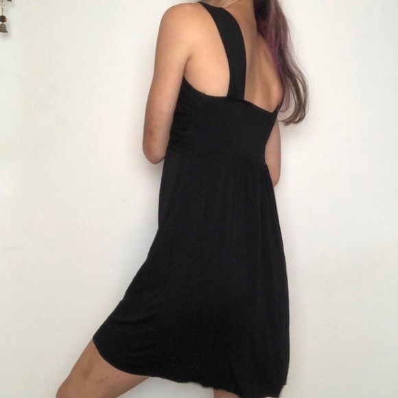 Birger Christensen Black V Neck Cut Out Flowy Mini Dress!! - Picture 2 of 4